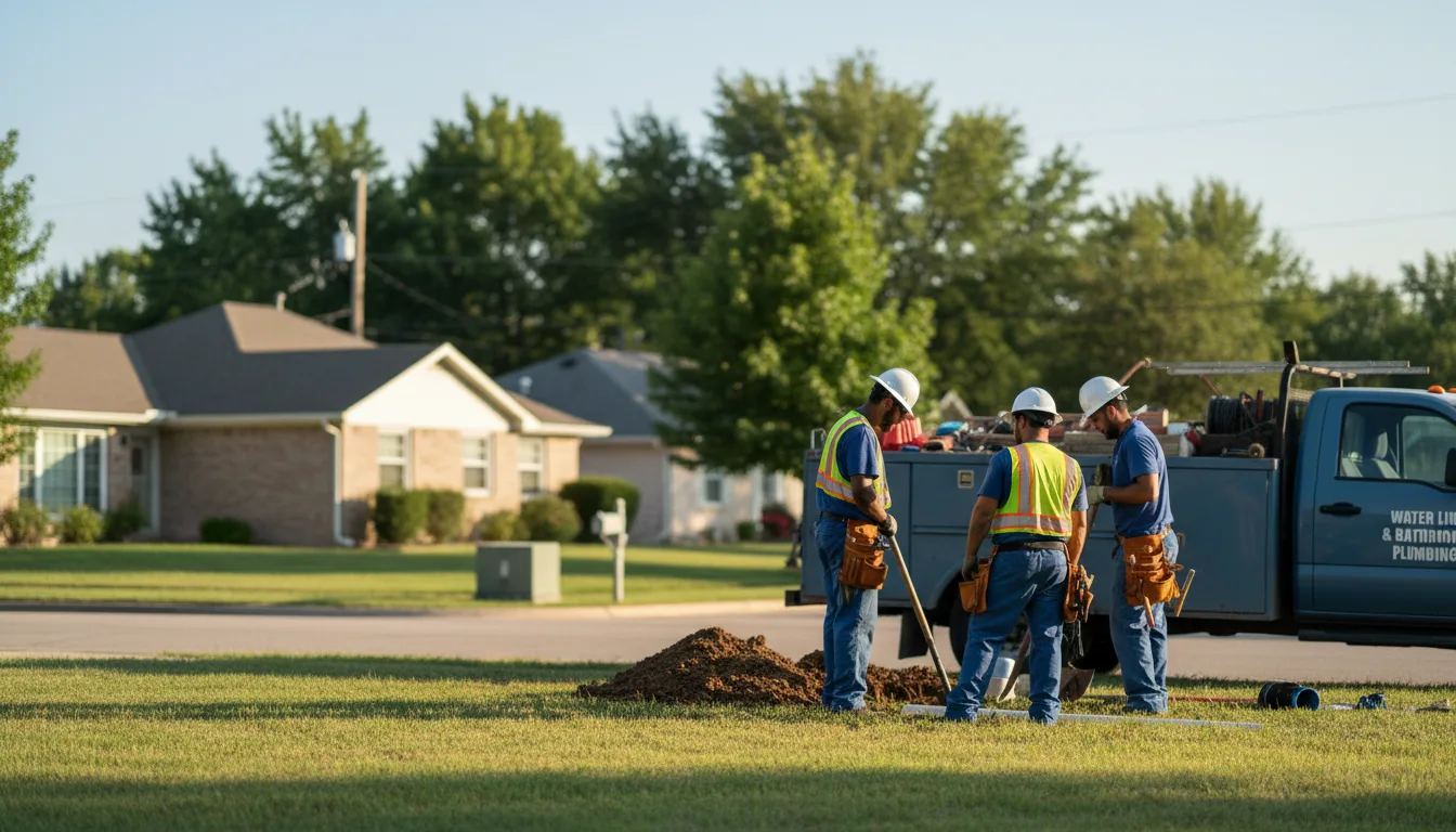 Residential water line and bathroom plumbing service in Aurora, NE